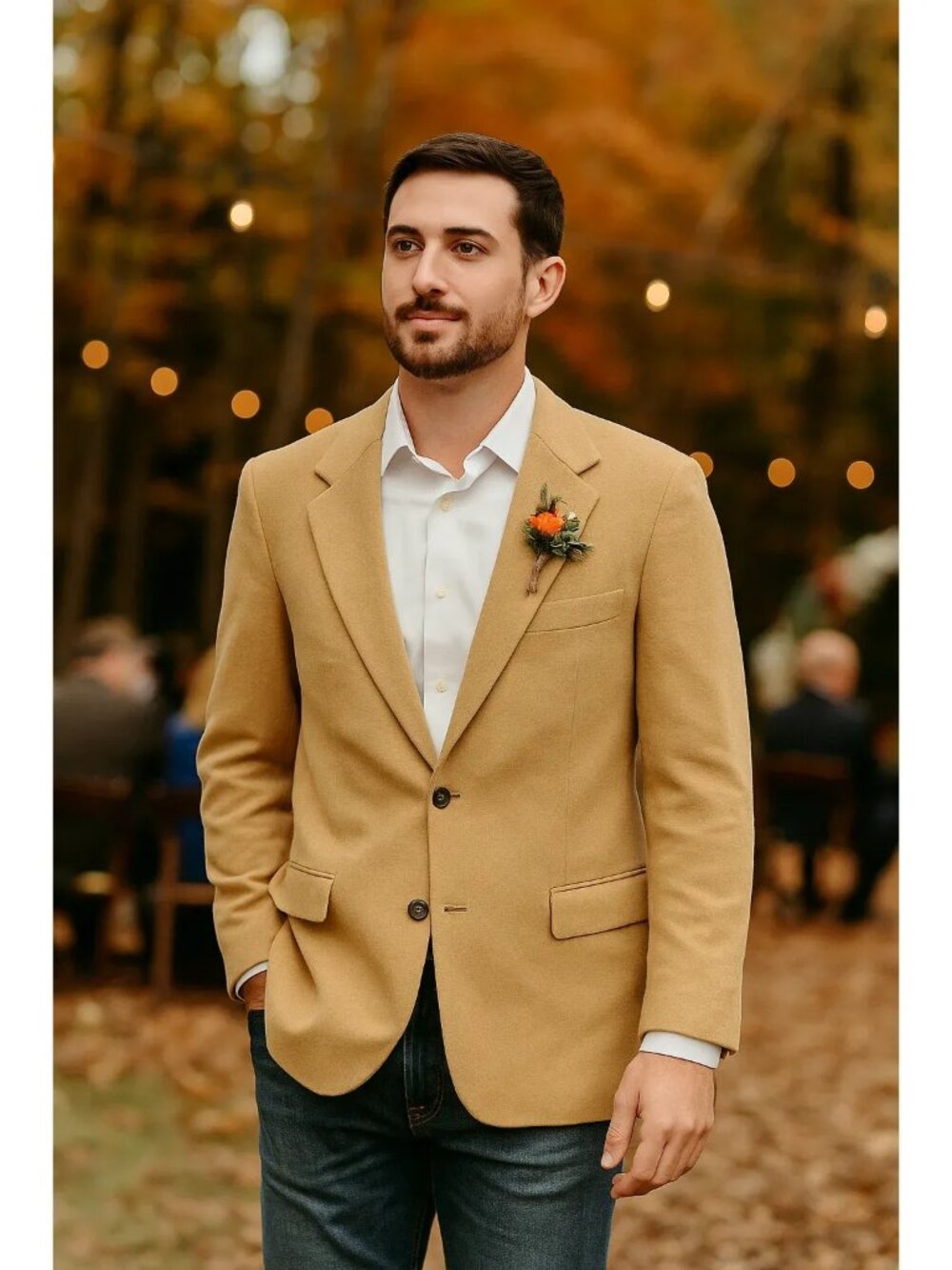Vintage Barrymore for Fleishman's Camel Hair Blazer Luxury Tan Single Size 41 L